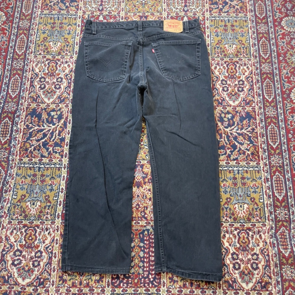 VTG 2000 Levis 505 Regular Fit Straight Leg Dark Black Denim Jeans USA 40x32